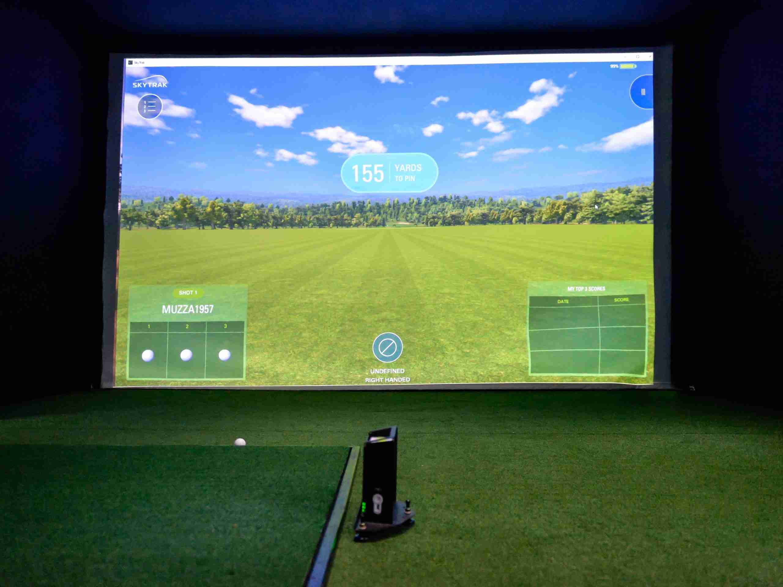 Golf simulator installed in a home annexe in Troon by Lairds Golf simulator installed in a home annexe in Troon by Lairds