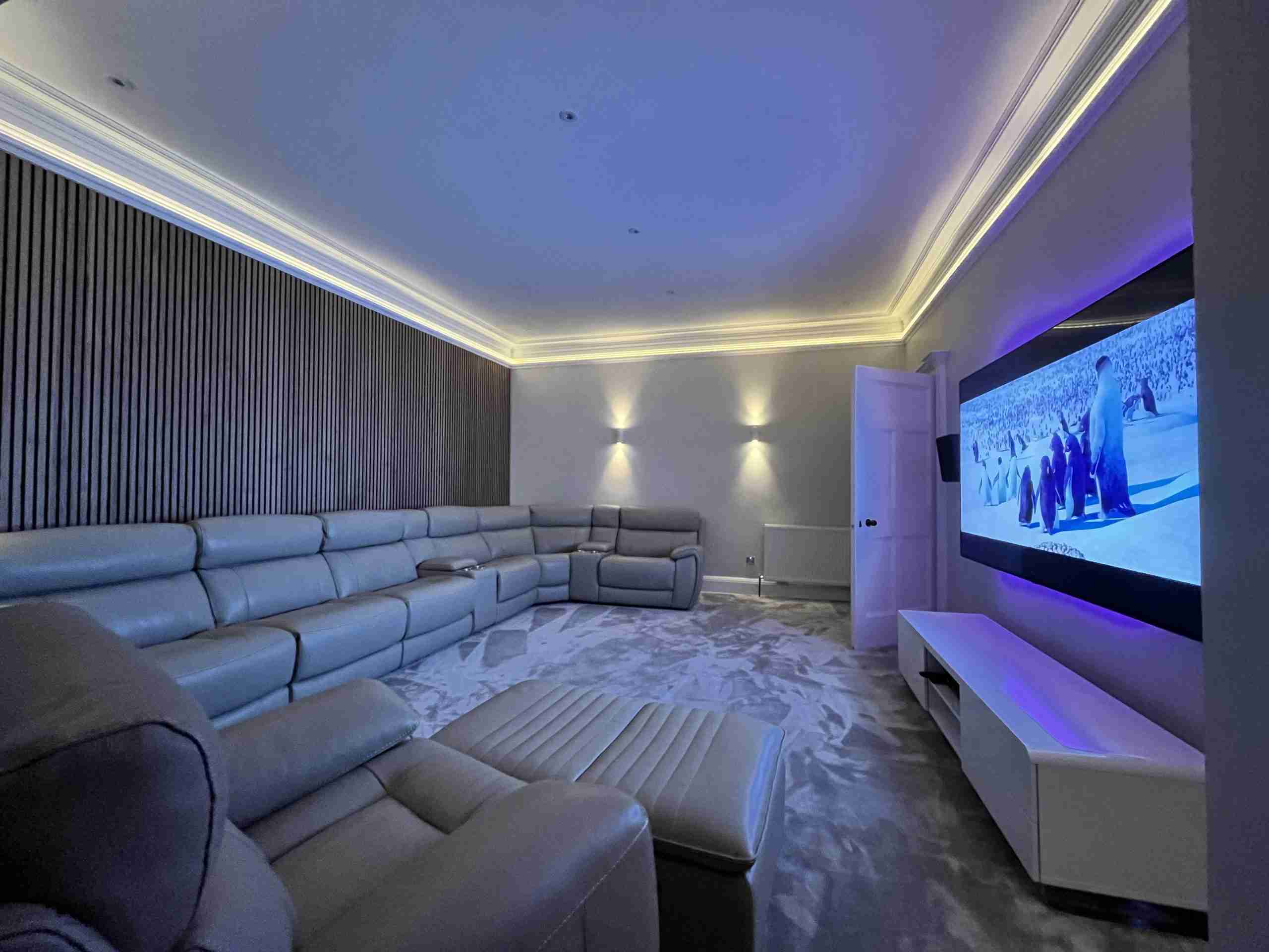 Home cinema room in East Ayrshire installed by Lairds Home cinema room in East Ayrshire installed by Lairds