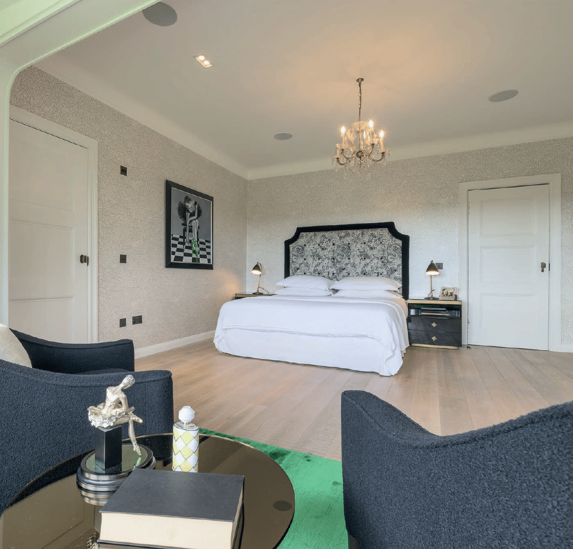 A bedroom at Greystones, Kilmacolm