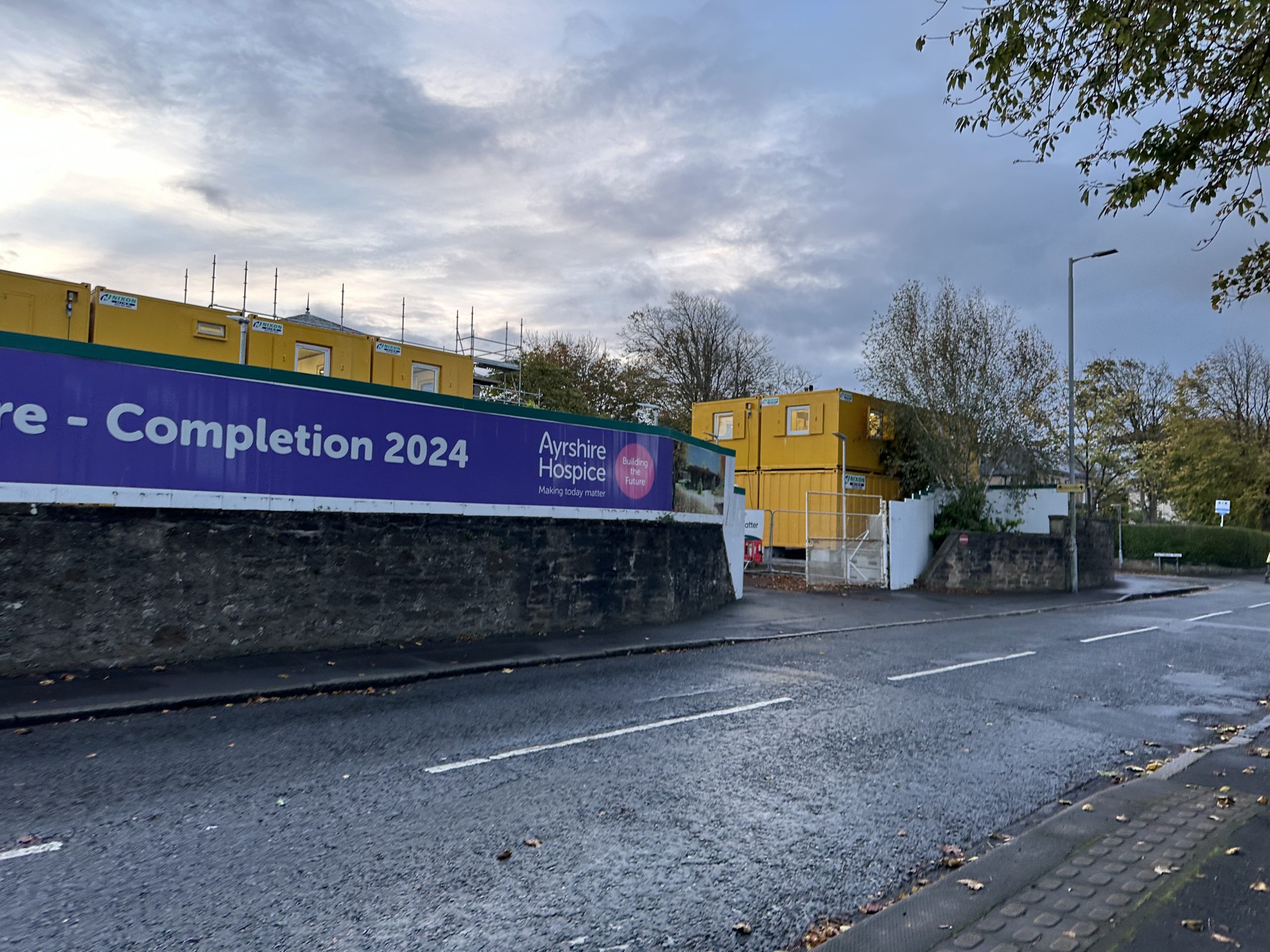 Ayrshire Hospice building under construction during the capital build, October 2024